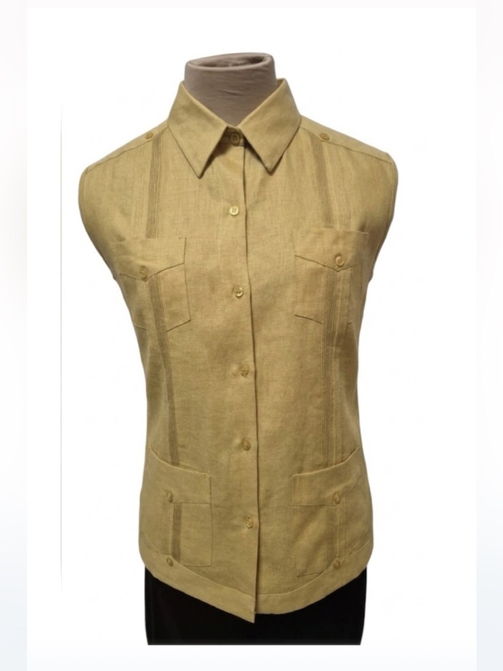 Vintage Woman’s Gold Linen Shirt